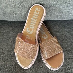 Juicy Couture Glitter Slide Sandals